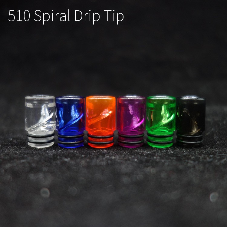 510 Drip Tip Spiral Nozzle Prevent Fried Oil Design Mouthpiece. 