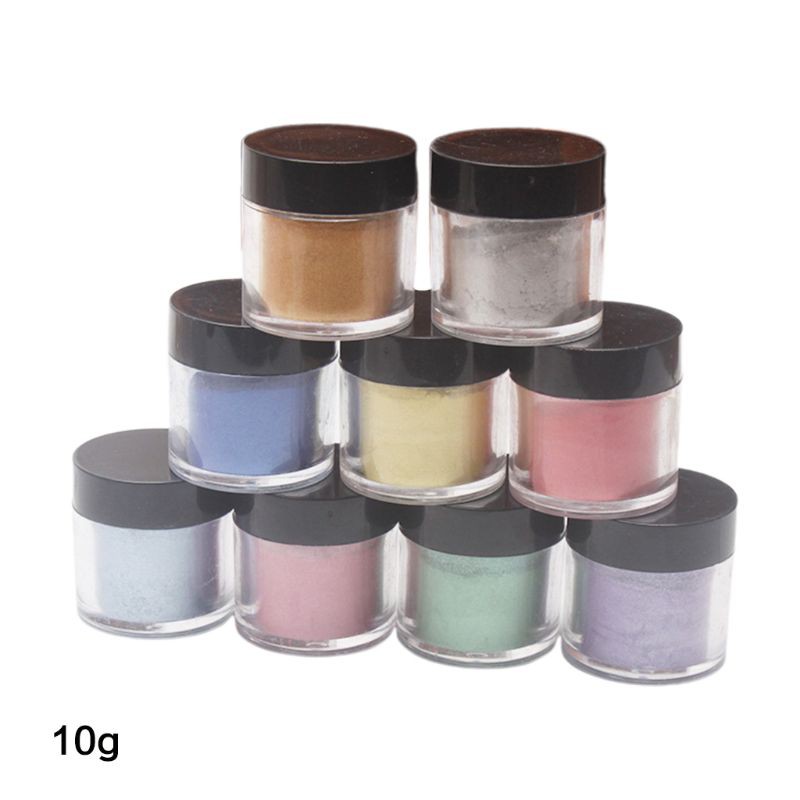 REDD 9 Pcs/set Pearlescent Mica Pigment Pearl UV Resin Crystal Epoxy Craft DIY Jewelry Making. 