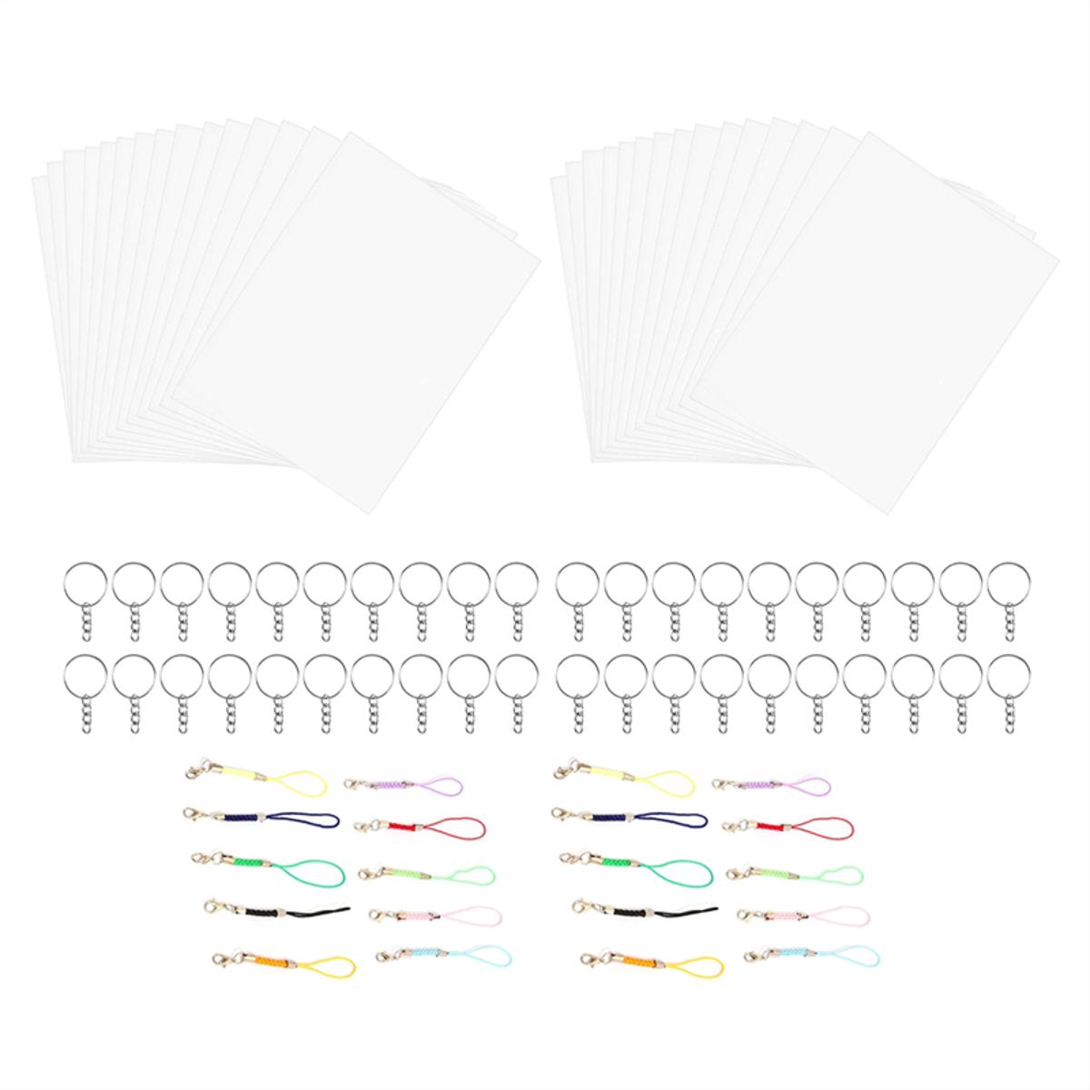 Shrink Plastic Sheet Sheets Shrinky Dink Paper Kit with Clear Heat Shrinky Art Film Dinks Paper Keychains Replacement Parts