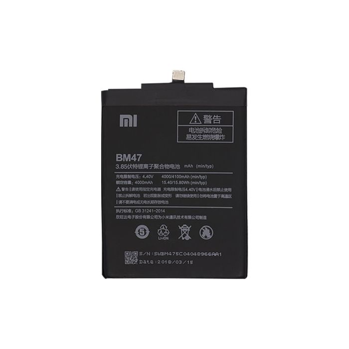 Mobile Battery BM-47 For Xiaomi Redmi 4x / Redmi 3 / Redmi 3s / Redmi 3x  Replacement Batteries (Lithium-ion Polymer Battery). 