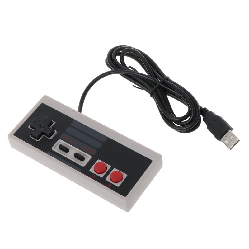2022 New Usb Gaming Controller Plug-Play Plastic Blackgray For Nes Pc New. 