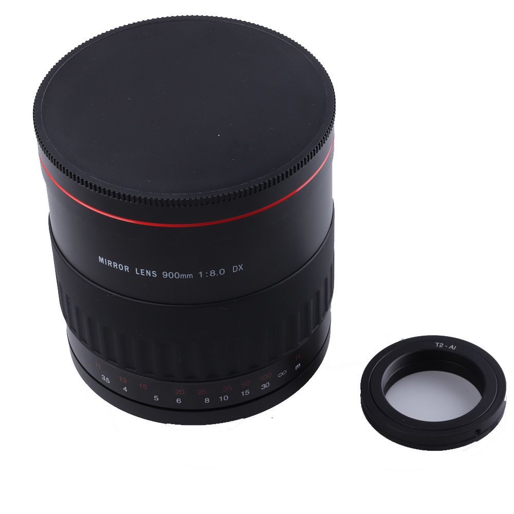 Lightdow 900mm F8.0 Telephoto Mirror Lens Camera Lens for Canon Eos Rebel T2i 50D 40D 850D 800D 600D 4000D 2000D 1300D 1200D. 