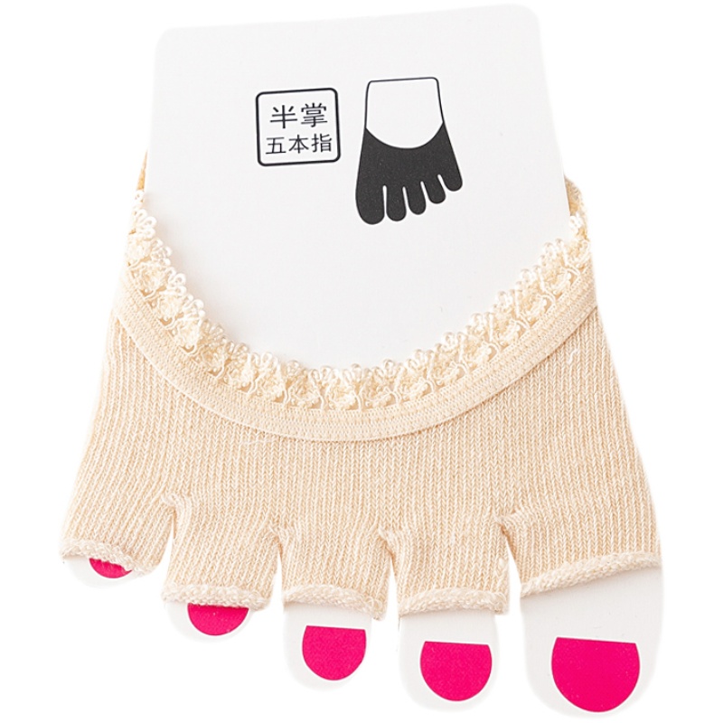 Front Sole Toe Socks Women's Cotton Cushion Toe Half Socks Summer Low-Cut Half-Cut Sandals Invisible Toe Split Toe High Heel Shoe Socks. 