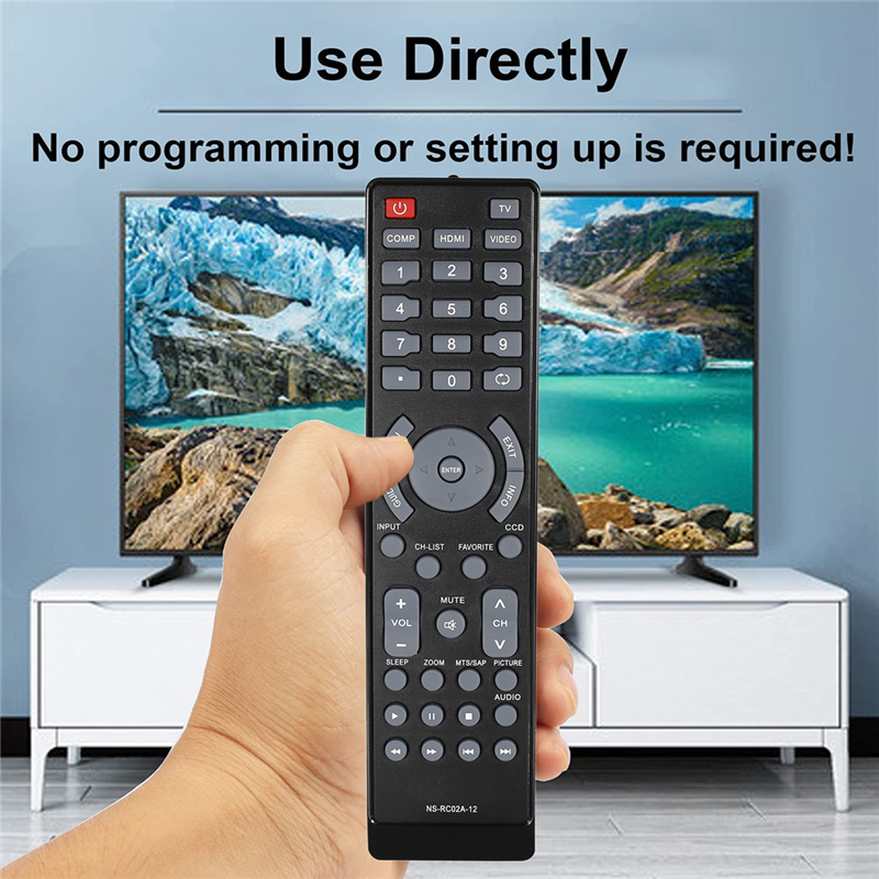 For Insignia TV Remote Controller NS-RC02A-12/ NS-RC01A-12/ NS-19E450A11/ NS-32L450A11 English. 
