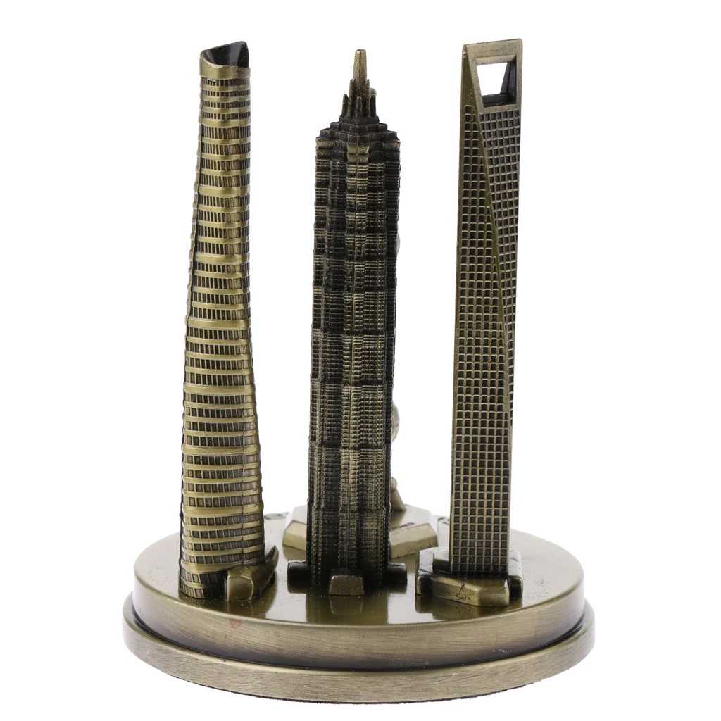 Shanghai Skyline Architecture Model Replica - Collectible Souvenir Building Decoration for Office or Home. 