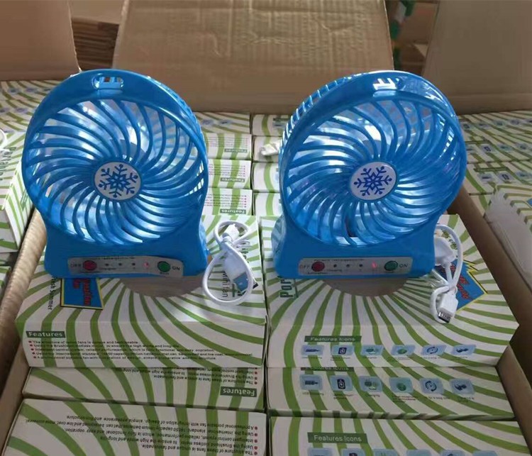 2018 LED Mini USB Portable rechargeable fan 18650 li ion Rechargeable Battery Outdoor Camping office USB Cooler fans