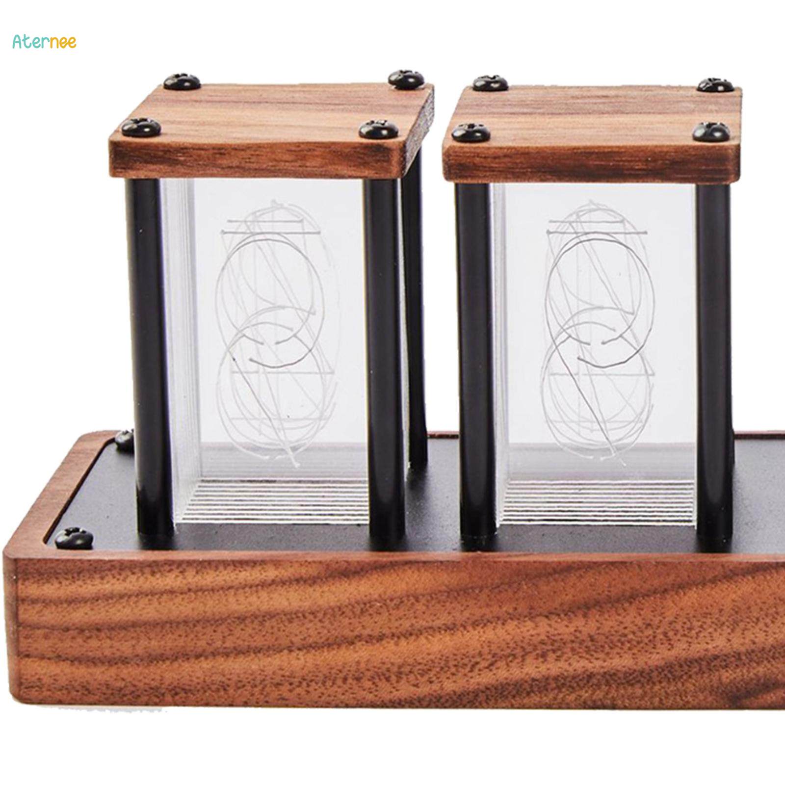 Retro Style Nixie Tube Clock LED Desktop Clock Glow Tube Decoration. 