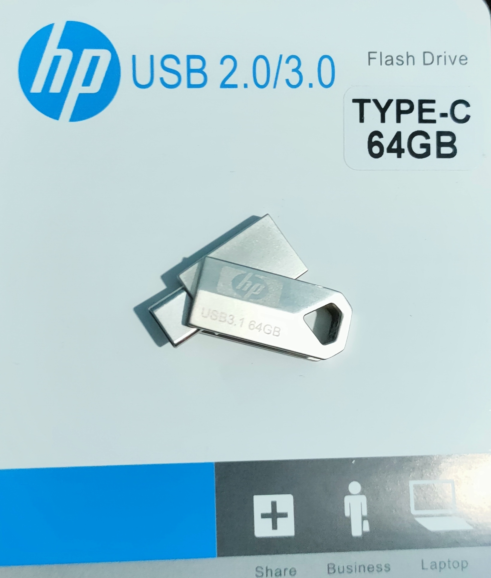 HP USB  Type-C Flash Drive 64GB Type-C USB3.1 Metal Pendrive High Speed X5000M hp U Disk for SmartPhone/Tablet/PC 32GB 16GB. 