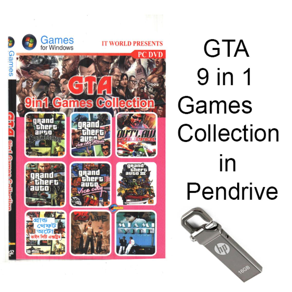 Gta 9 In 1 Games Collection In Pendrive - Enjoy A Variety Of Games With Gta 9 In 1 Collection