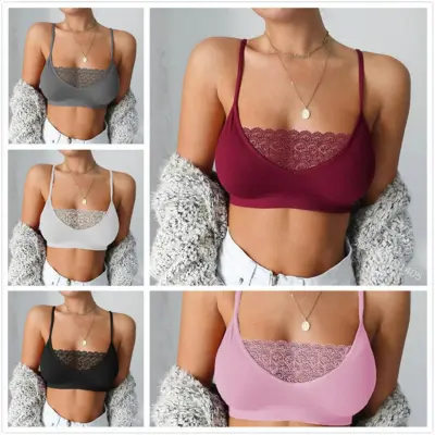 Women See-through Lace Sexy Bra Bralette Bralet Bustier Top