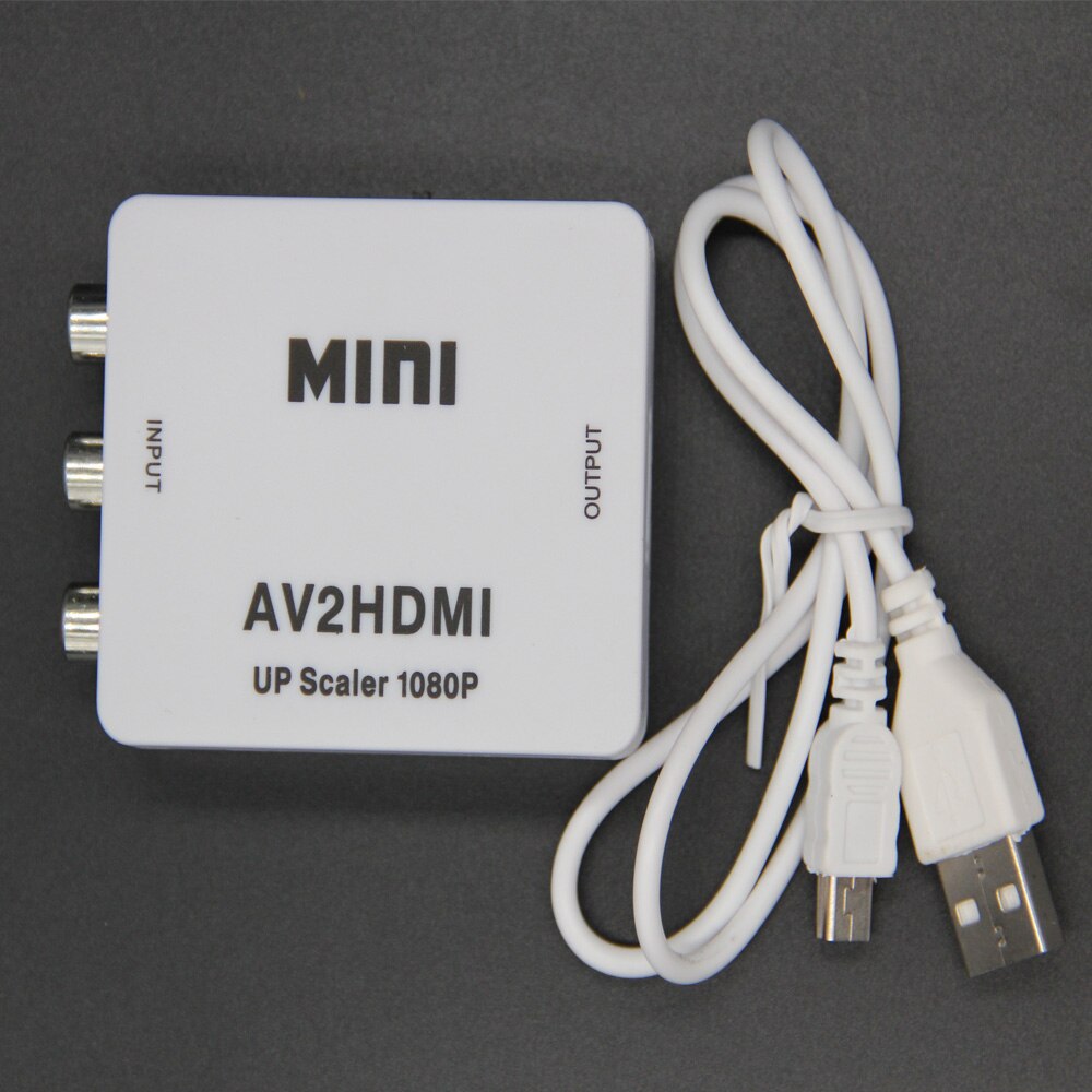 【VisioN Shop】Mini to HDMI-compatibleVideo Converter Box RCA AV HDMI CVBS to HDMI-compatible Adapter TV PS3 PS4 DVD Xbox Projector. 