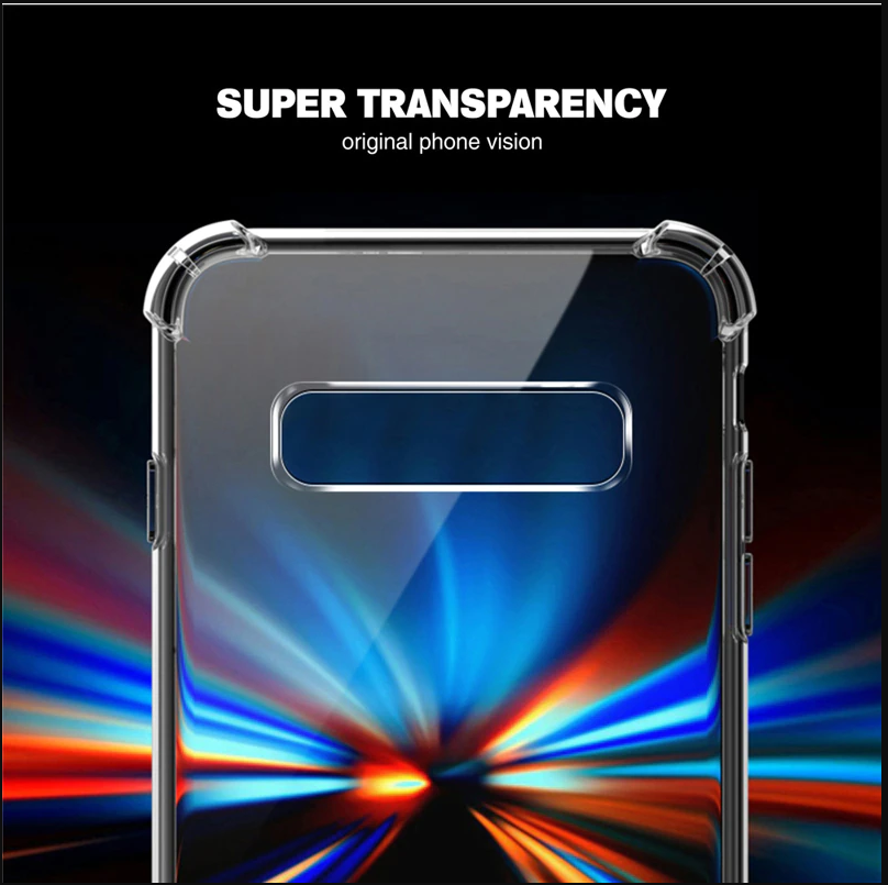 Samsung Galaxy S10 5G Silicone Cover Transparent 6D Crystal Bumper antiShock Four corner Clear Shock-Proof Back Case. 
