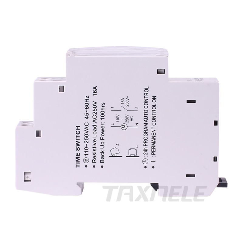 DIN Rail SUL180 Time Switch Mechanical Timer Switch 24 Hours Programmable Timer 16A Time Switch. 