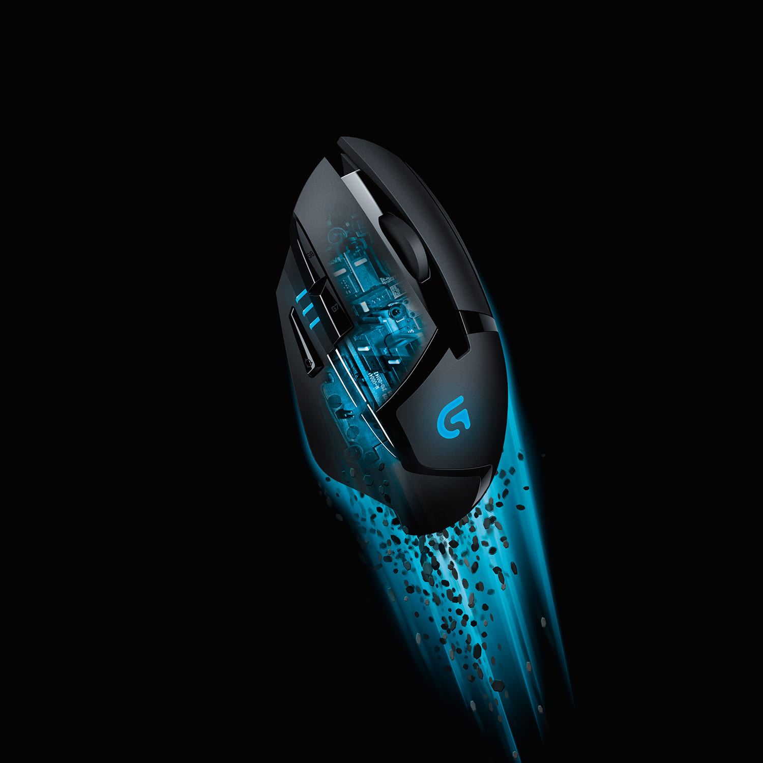 Logitech G402 Hyperion Fury Wired Gaming Mouse, 4,000 DPI, Lightweight, 8 Programmable Buttons, Compatible with PC / Mac - Black. 