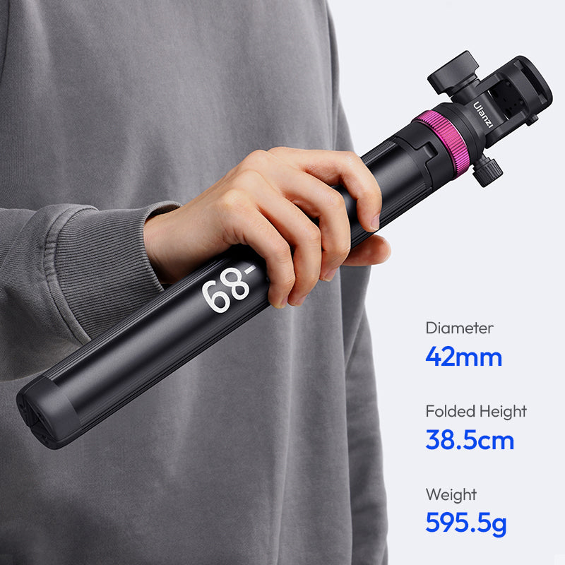 Ulanzi MT-89 2M Extendable Tripod Light Stand w 1/4'' Quick Release Plate Cold Shoe Mount for DSLR Camera Phone Video Light Mic