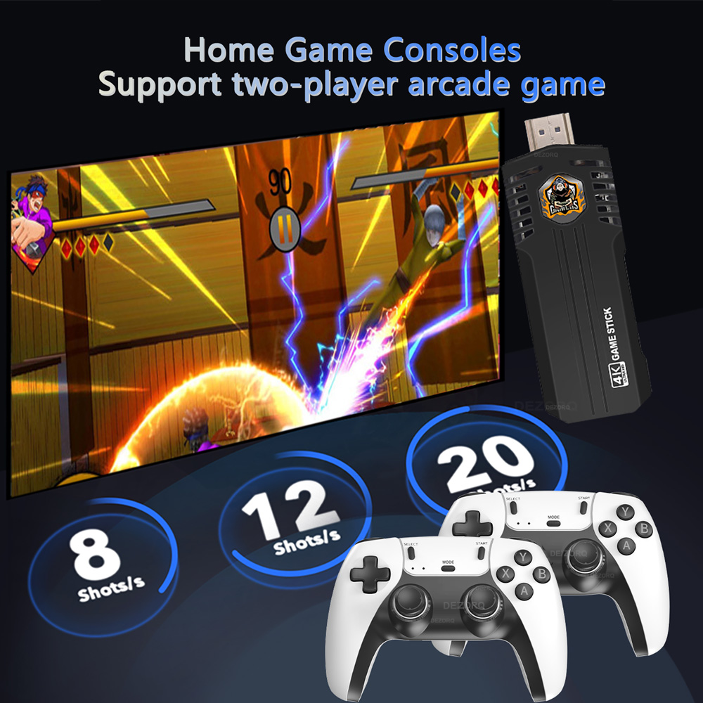 X8 Pro TV Game Console Gamestick 4K 30000 Games Emuelec System 40+ Emulator for PSP N64 Video Game Consola Wireless Gamepads. 