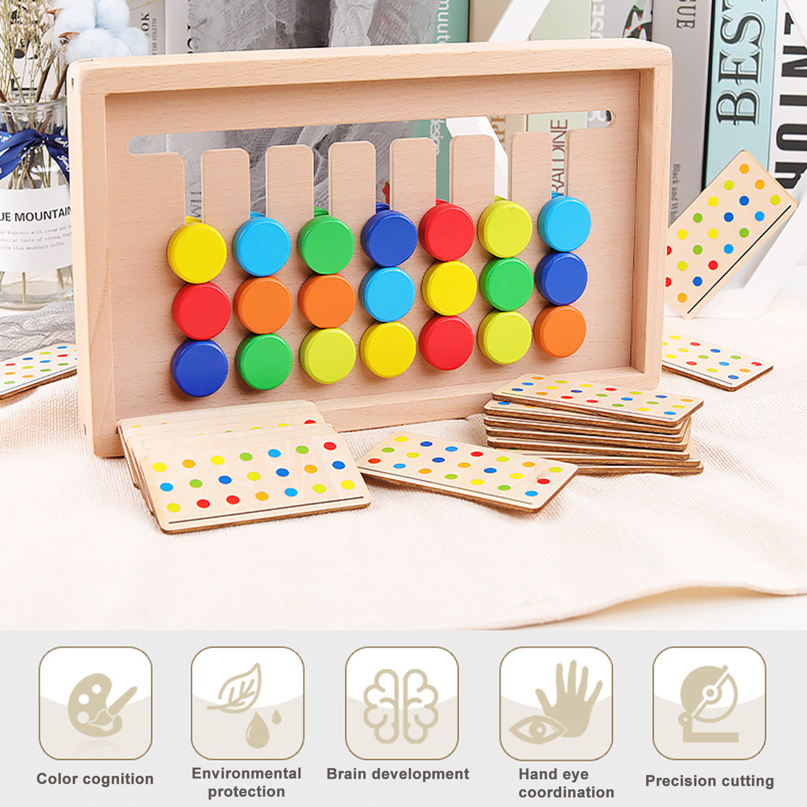 Color Matching Game Toy Scentless Color Matching Game Toy Children Teaching Aids Toy. 