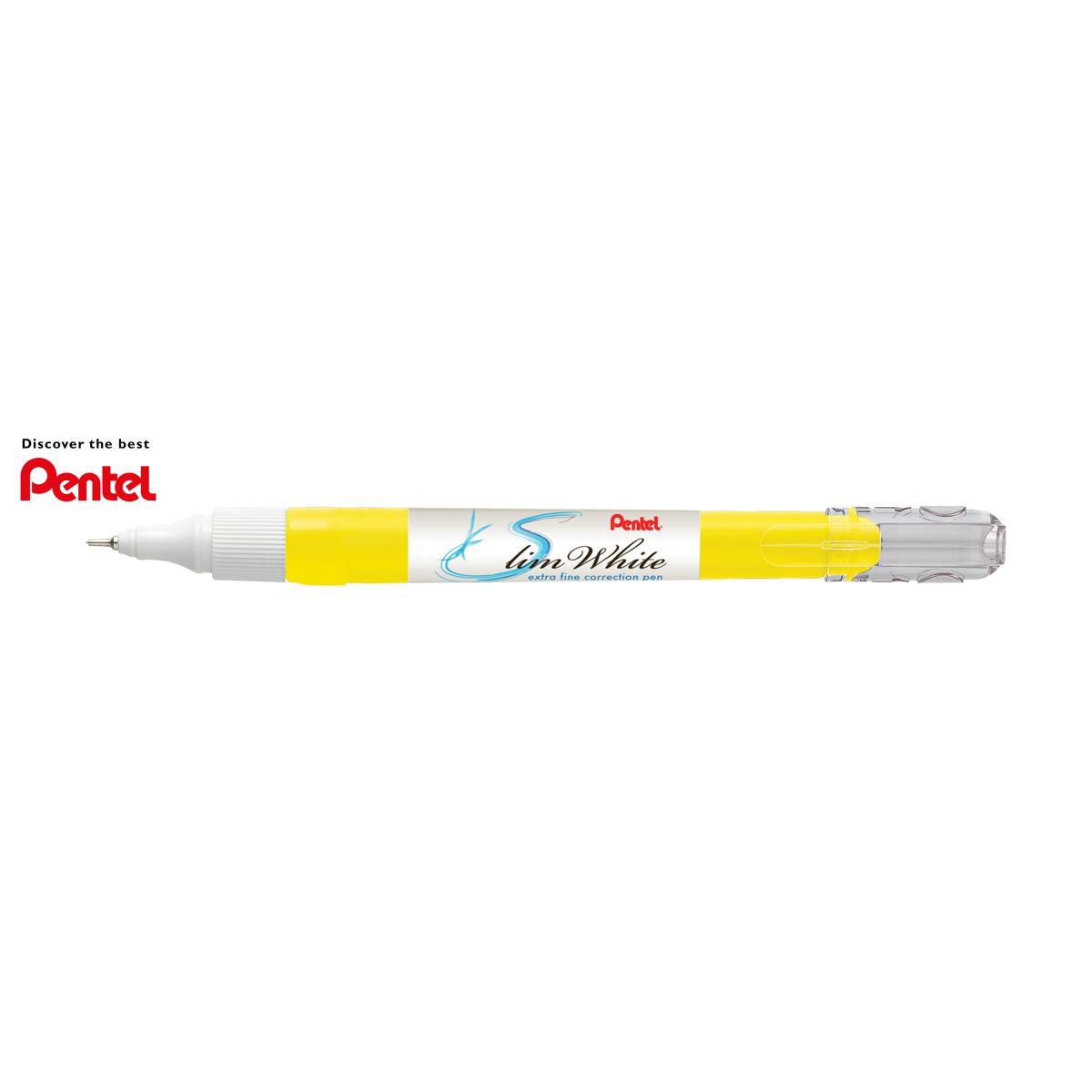 PENTEL CORRECTION PEN ZL72 EXTRA FINE POINT INK YELLOW
