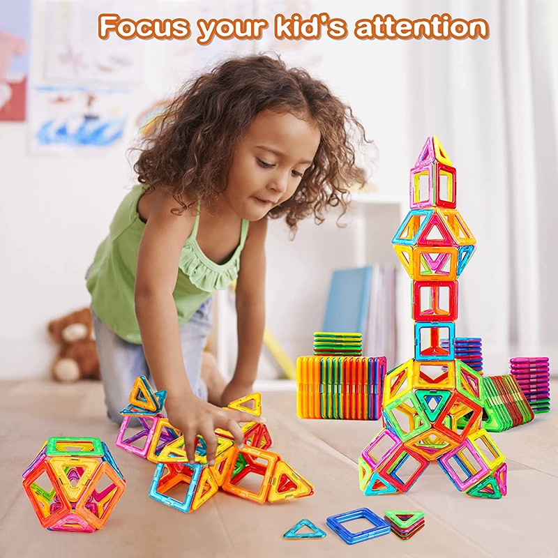 Big Size and Mini Size Magnetic Building Blocks DIY Designer Magnet Toy  Educational Constructor Set Toys