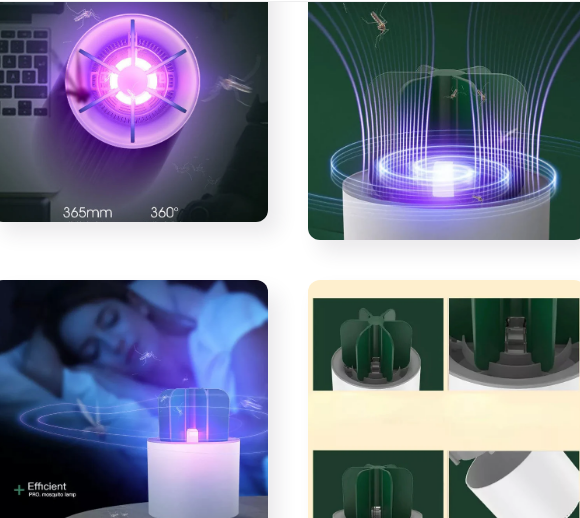 Effective Mosquito Killer Suction Cactus Lamp. 
