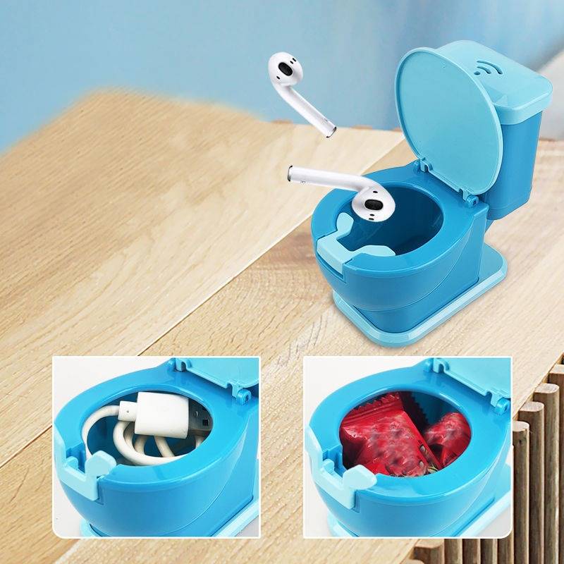 Creative Toilet-Shaped Phone Stand: Practical Mini Desktop Phone Holder With Solid Base, Essential Small Phone Stand For Home. 