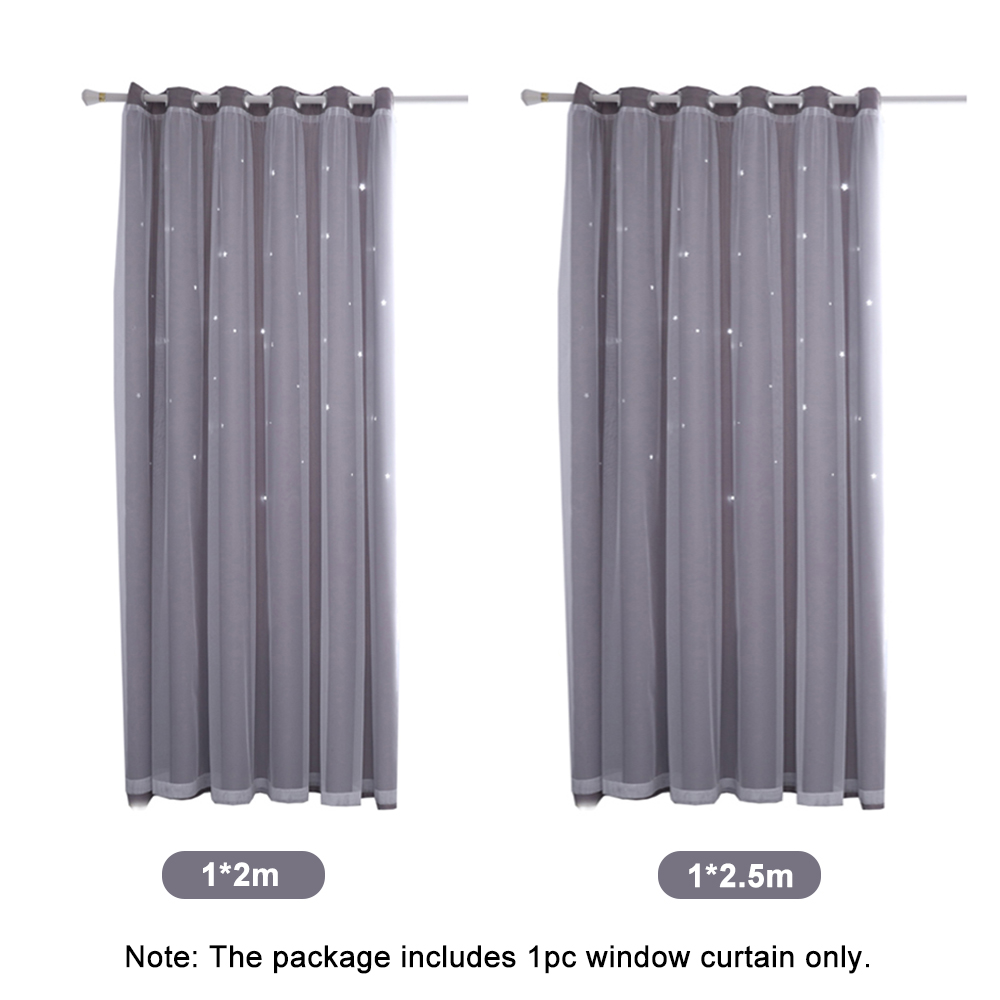 Hollowed Out Star Shading Window Curtain Drapes Purdah for Home Living Room #3YE Hollowed Out Star Shading Window Curtain Drapes Purdah for Home Living Room #3YE