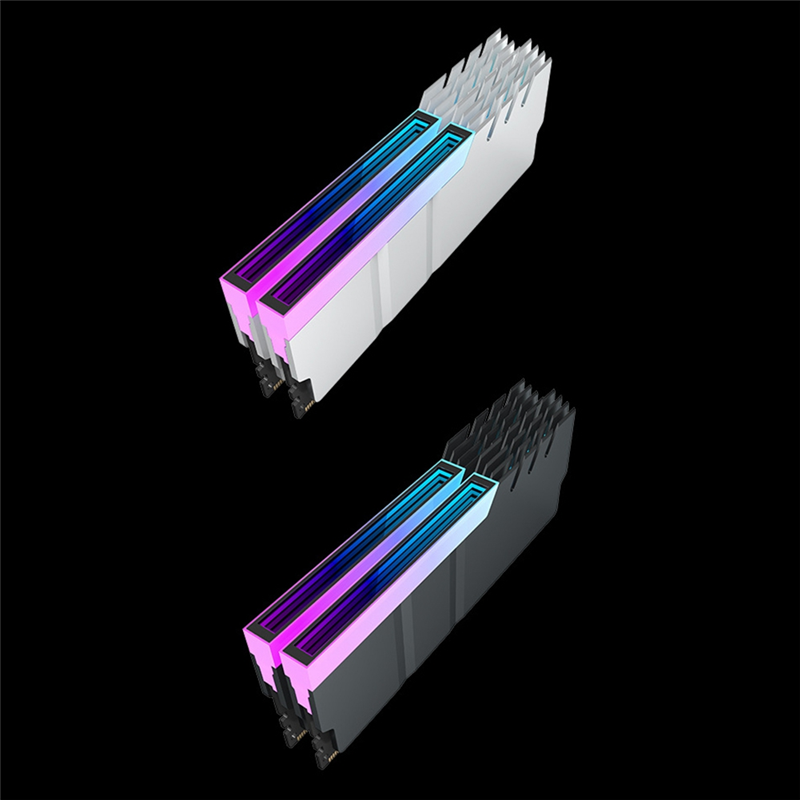 【FUPANG】Computer DDR4 DDR5 5V Sync Memory Radiator RGB Colorful RAM Heatsink Cooler Cooling Shim Black. 