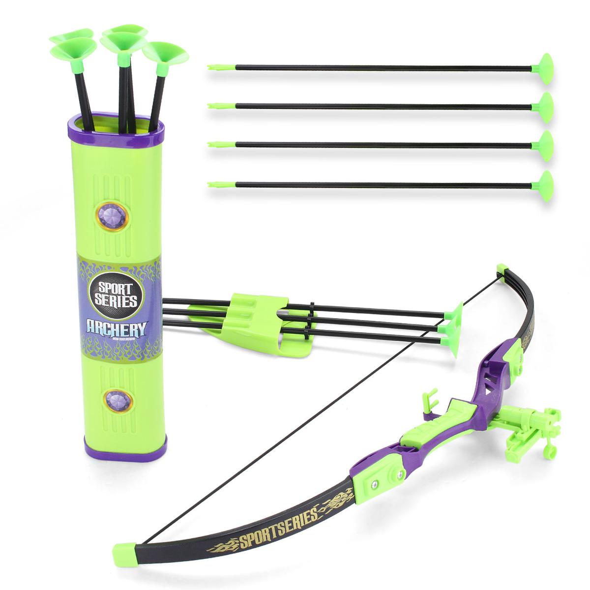 Kids Archery Set Bow & Arrow Set toy for Kids with Target Board, Arrow Holder and 3 Safe Arrow