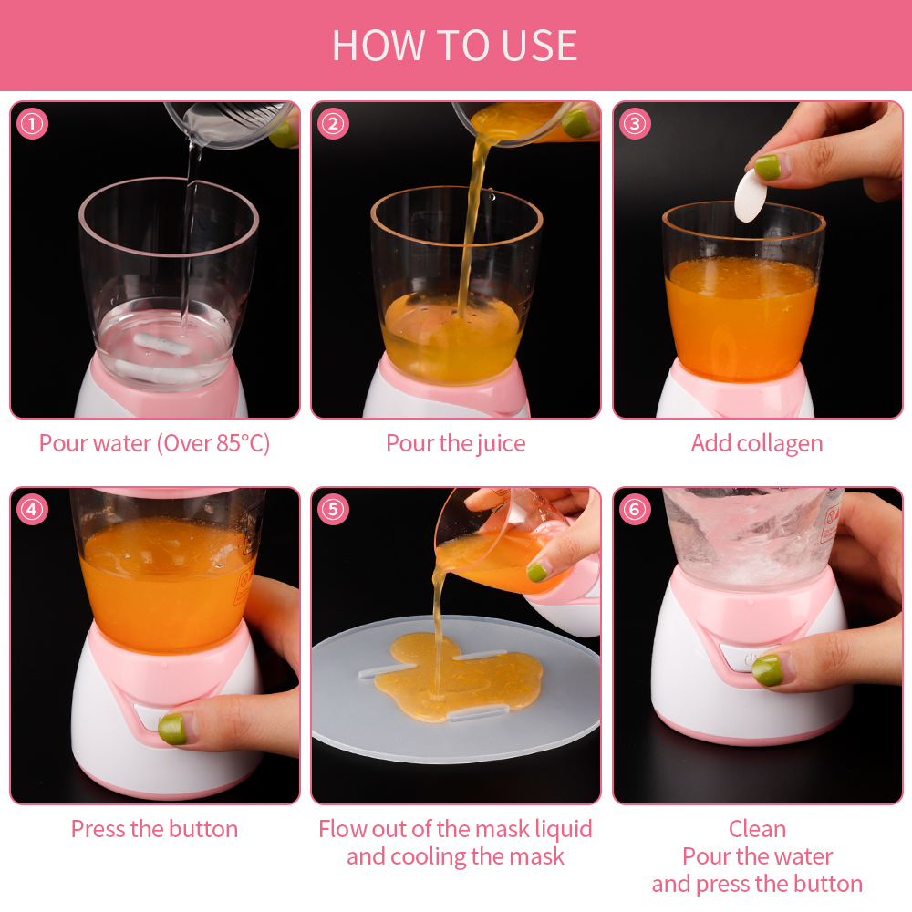 Face Mask Maker DIY Making Facial Mask Beauty Machine Automatic Vegetable Face Mask Natural Collagen Fruit Face Mask Maker Kit. 