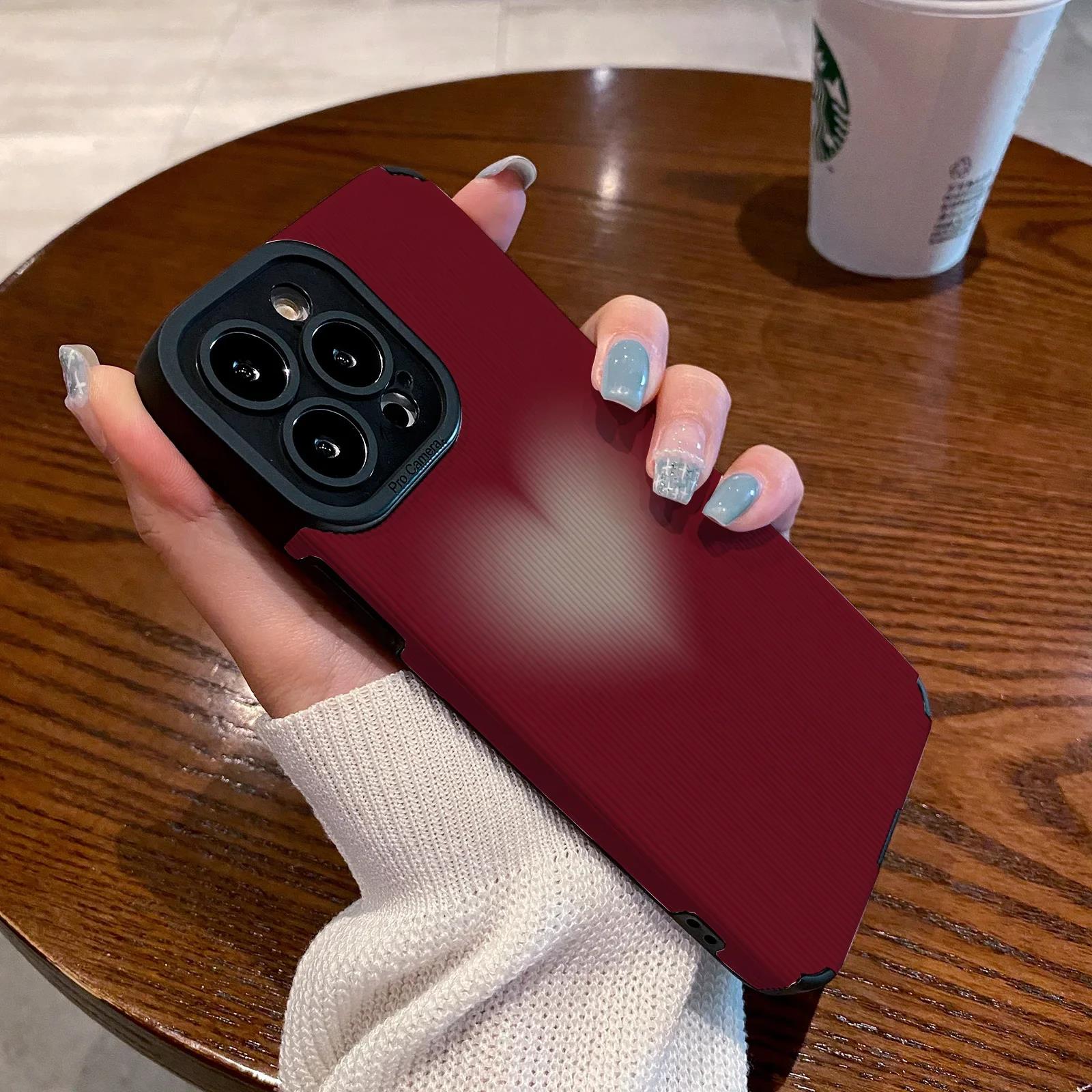 Luxury Red Love Heart Print Phone Case For iPhone 15 14 13 12 11 Pro Max X XS XR 7 8 Plus SE2020 Soft Silicone Shockproof Cover
