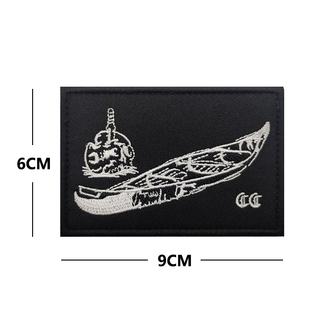 forward Forward Observation Embroidered Cloth Sticker Facing Enemy Emblem IR Reflective Glow-in-the-Dark Velcro Sticker. 
