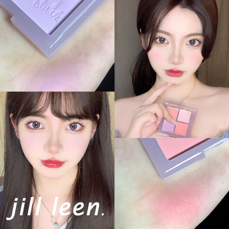 JILL NFour Colors Colorful Blush Natural Three-Dimensional Complexion Improvement Not Easy to Smudge Peach Makeup Chin Purple Cheap. 