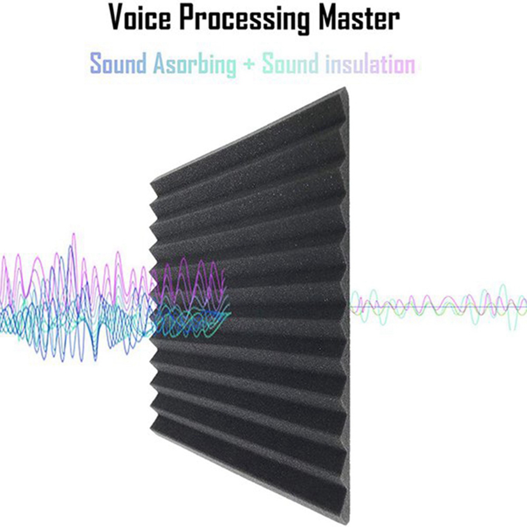 96 Pcs Sound Insulation Board Acoustic Panel Studio Foam Wedge Fireproof Soundproof Cushion Wall Board,2.5 x 30 x 30cm. 