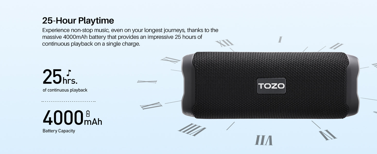 TOZO PA2 Bluetooth Speaker with Three EQ Modes IPX7 waterproof | Daraz.com.bd