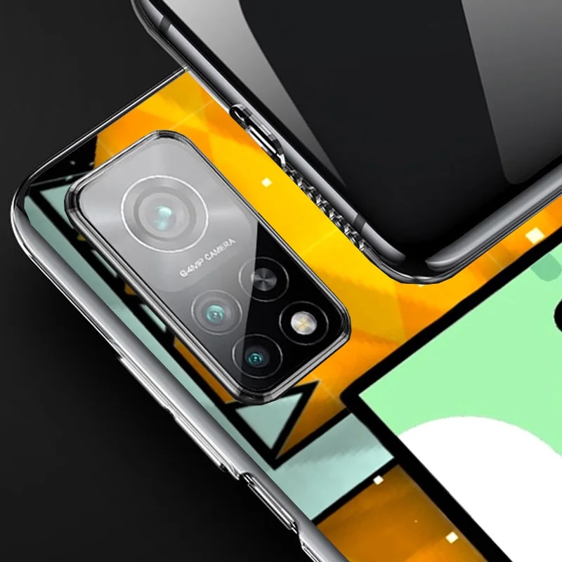 Geometry Dash Game Phone Case For Xiaomi Redmi Note 10 9 8 11 12 Pro 11T 11S 11E 10S 9S 9T 8T 8A 7 6 5 Plus Art Pattern Cover. 