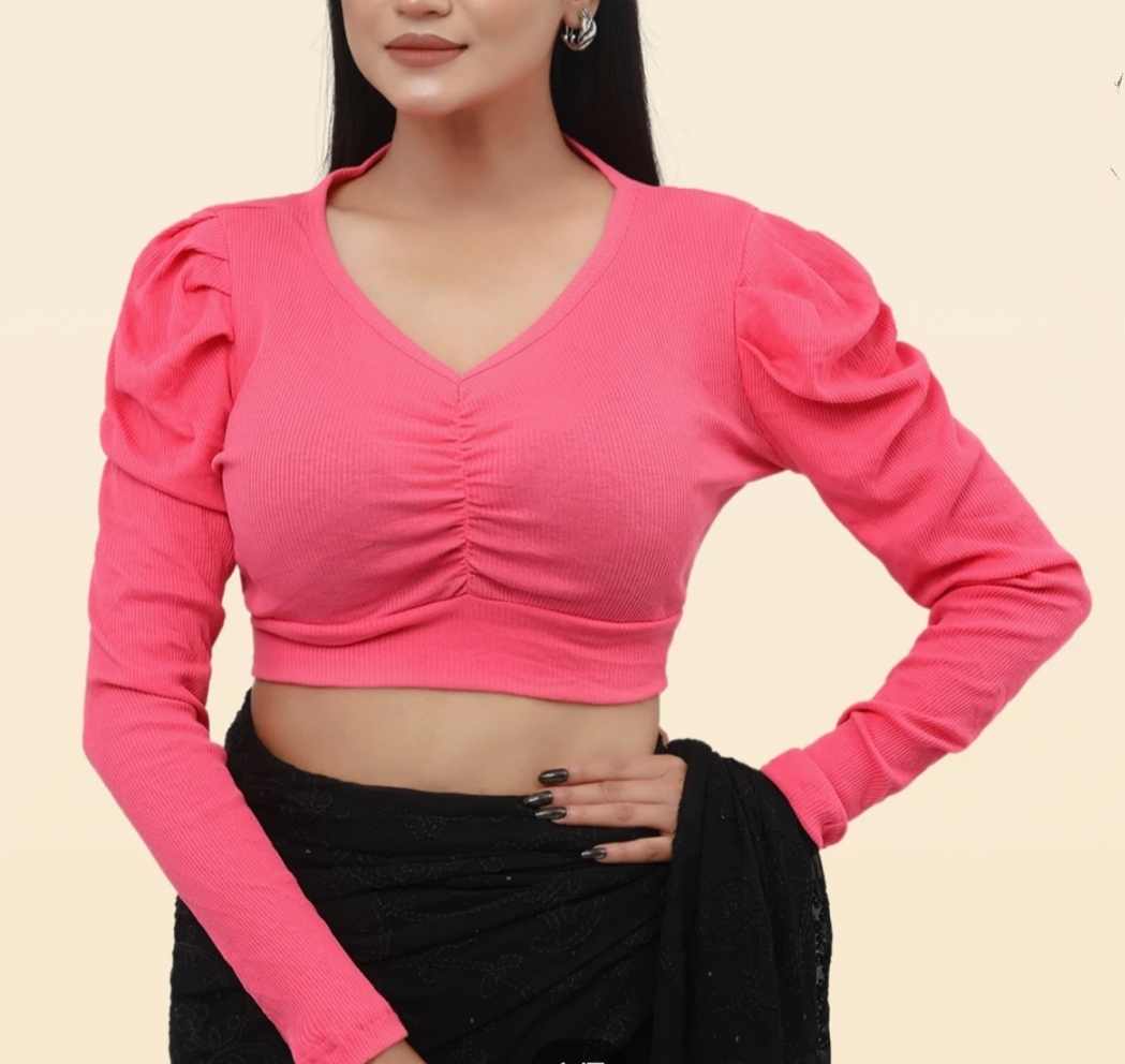 Fashionable Cotton Full hata Crop Tops Blouse for Women