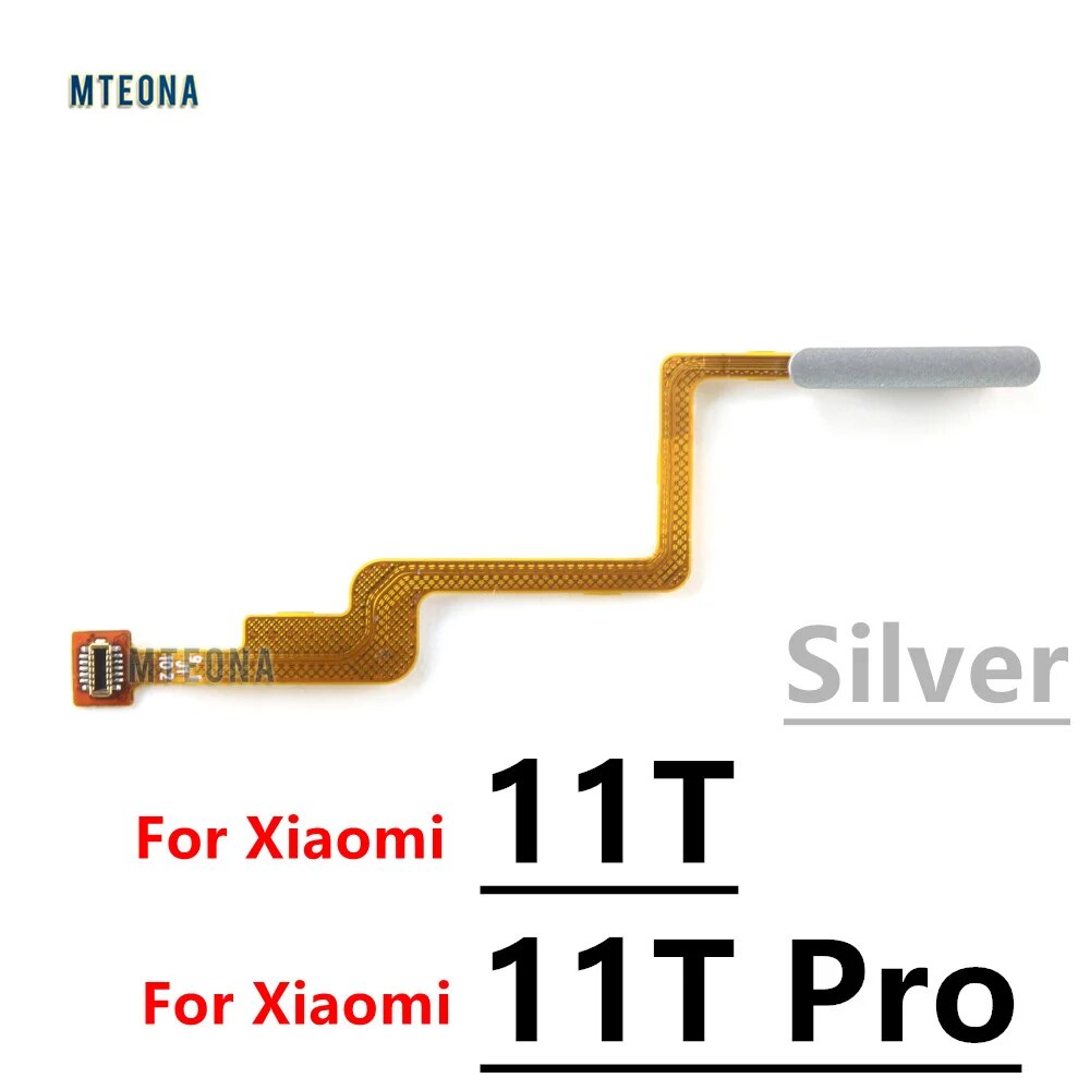 For Xiaomi 11T Mi 11T Pro Fingerprint Sensor Home Return Key Menu Button With Power Flex Cable 21081111RG. 