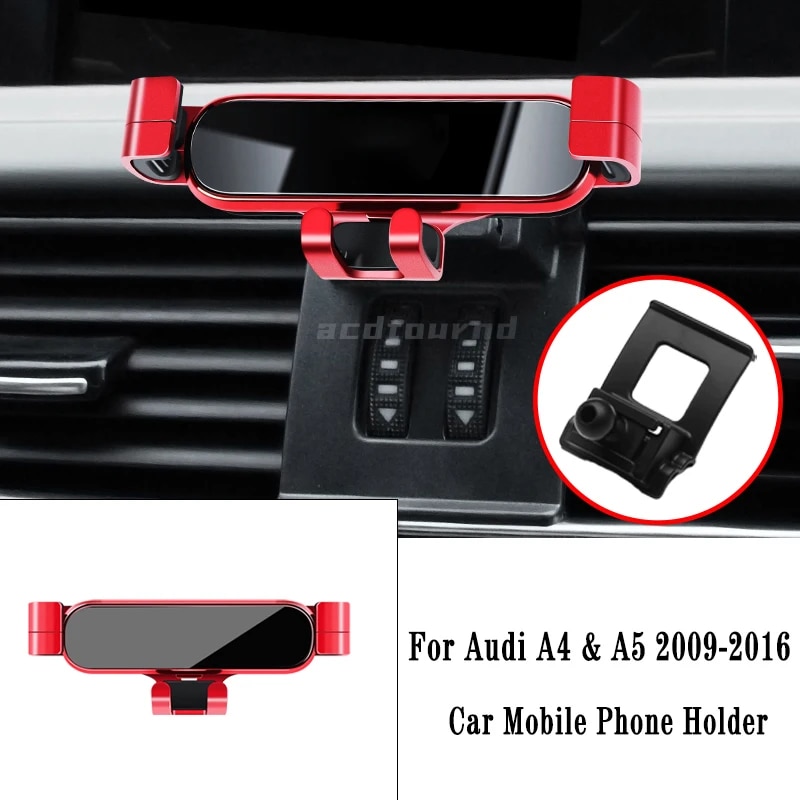 Car Phone Holder for Audi A4 B8 8KH B9 8WH A5 2009-2020 Gravity Navigation Bracket GPS Stand Air Outlet Clip Support Mount. 