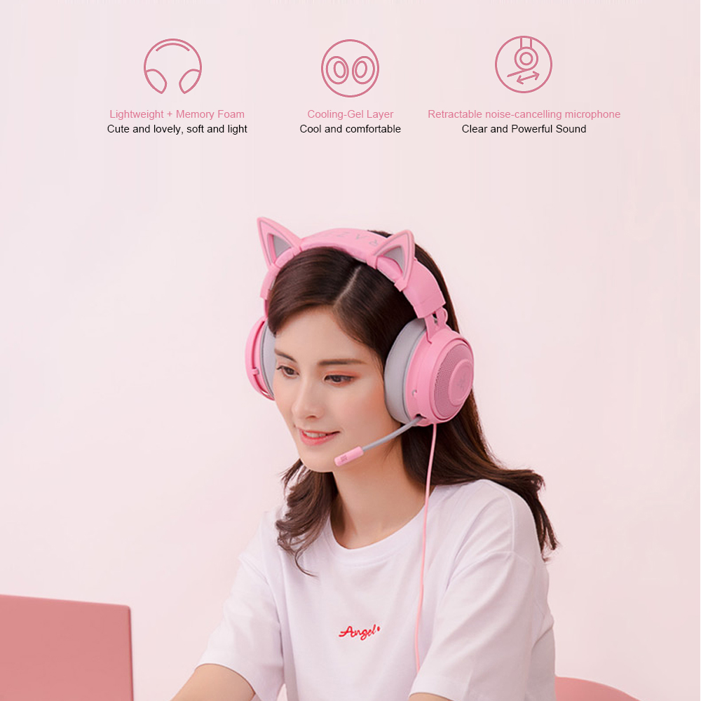Razer Kraken Gaming Headset with Noise Cancelling Microphone Replacement for PC, Mac, Xbox, PS4. 