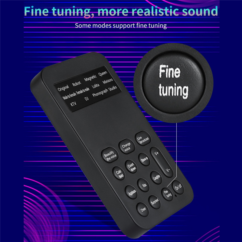 S9 Voice Changer 12 Voice Changing Modulator with Adjustable Voice Functions Phone Computer Sound Card Mic Tool, Fine Workmanship. 