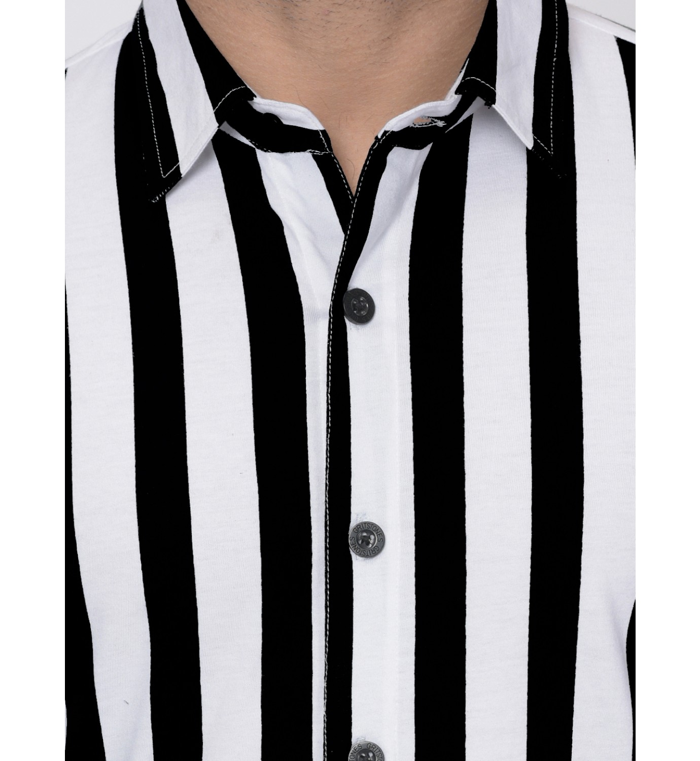 white shirt black