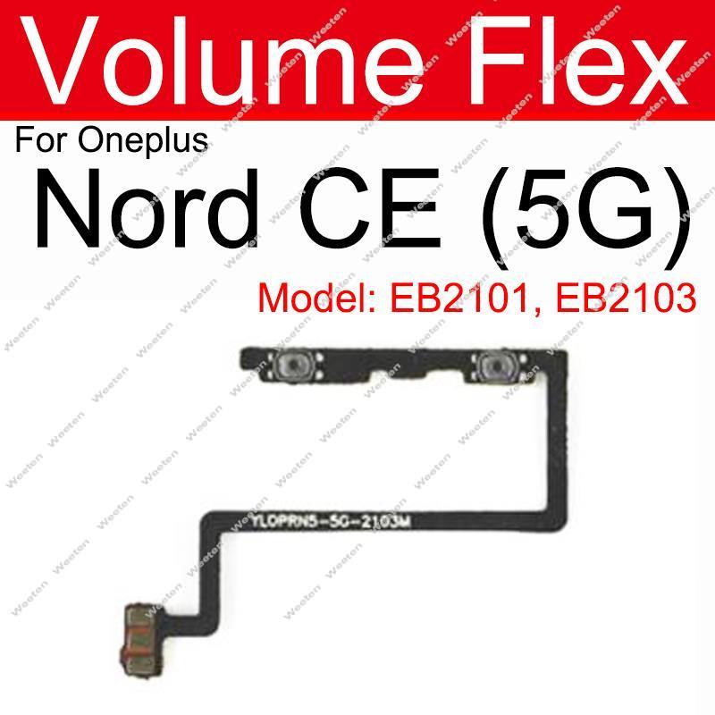 For Oneplus 1+ Nord CE CE 2 CE2 Lite 5G On Off Power Volume Switch Button Flex Cable Side Key Flex Ribbon Replacement. 