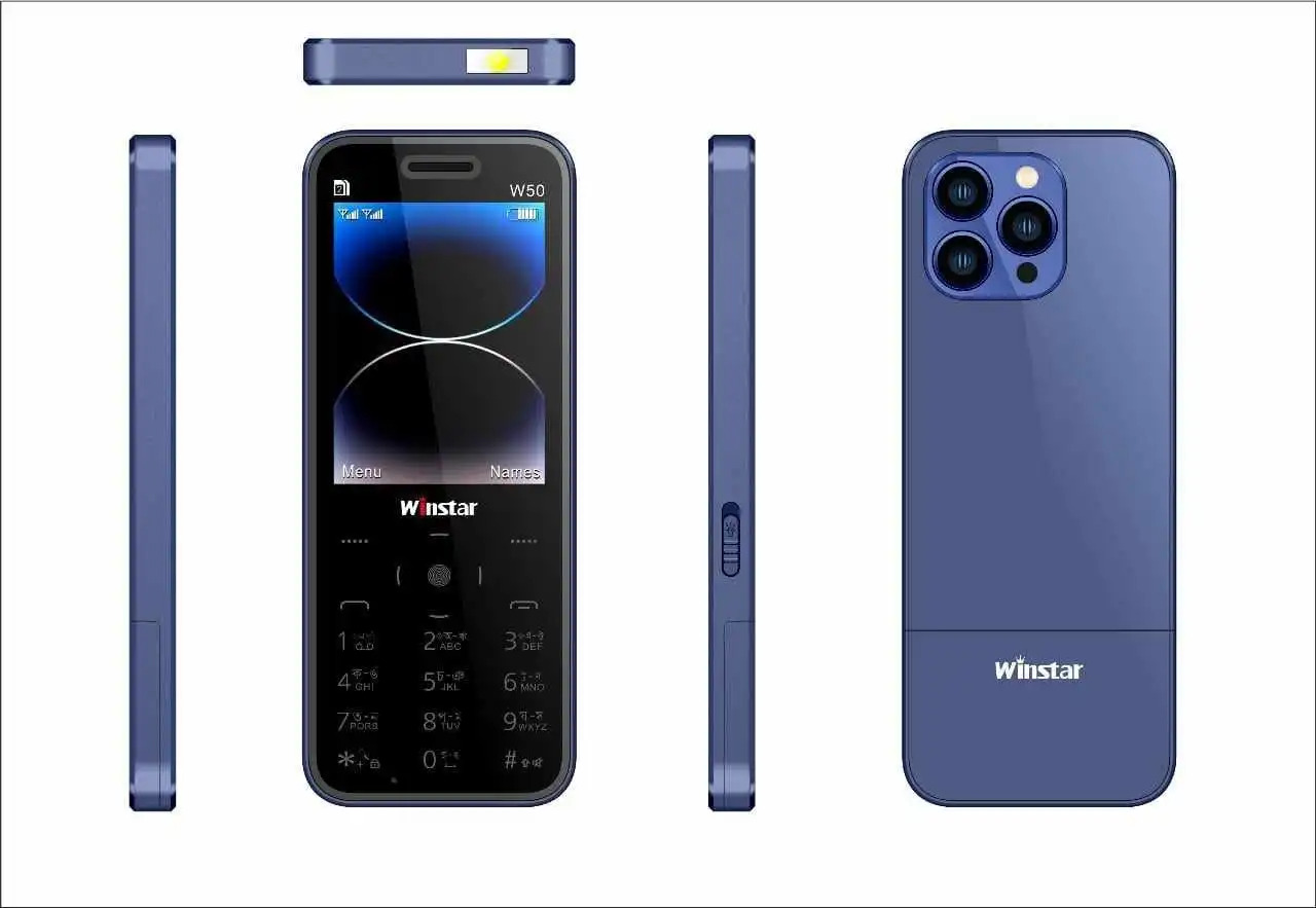 আই-ফোনের মত Phone | Winstar W50 | 4 sim | 2.8 Display | Powerful Torch | 3000 Mah Fix Big Battery |1 Years Warranty. 