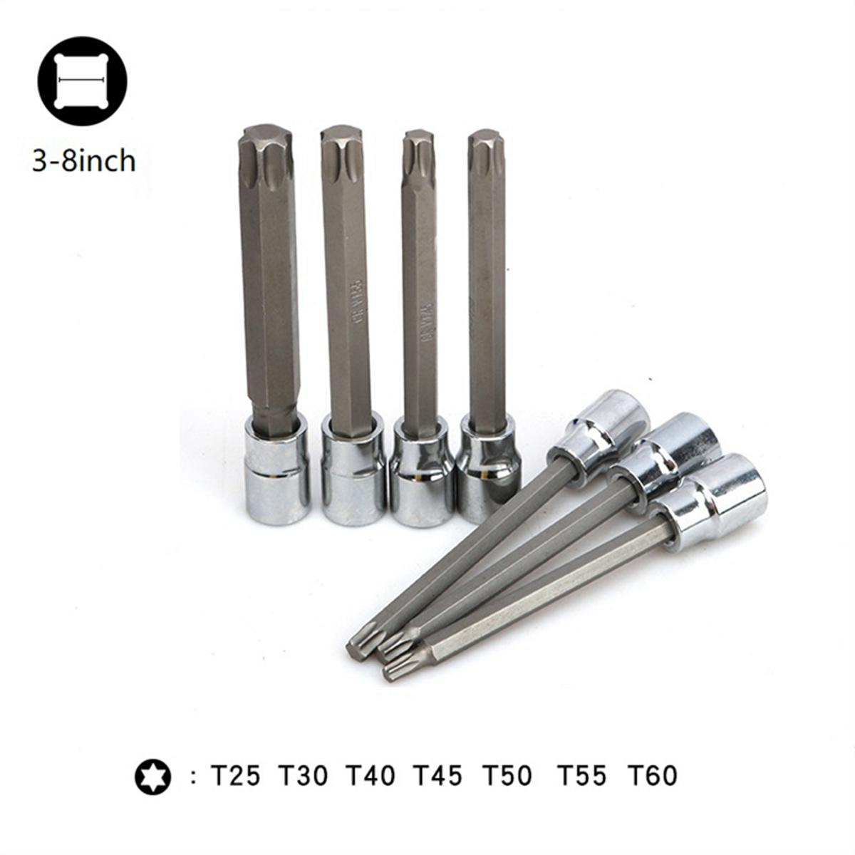 7 Pieces of Inner Hexagon Socket Head T-Shaped Flower Screwdriver Socket Tool Hexagon Plum Blossom Sleeve Set