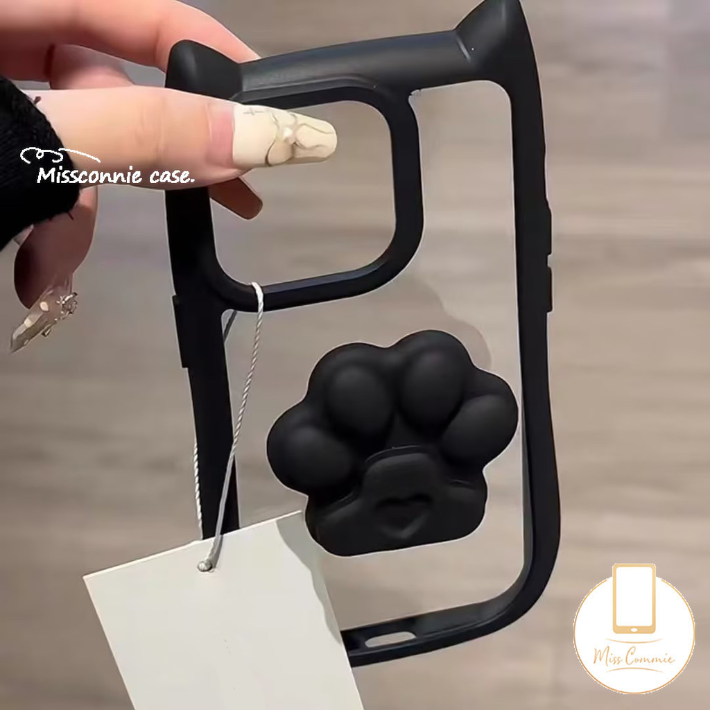 Cute Cat Scratch Bracket Braided Bracelet 2 In 1 Acrylic Simple Candy Solid Color Case Compatible for IPhone 15 11 13 12 14 Pro Max 15 14 13 12 Pro 12Pro Cartoon Cat Ear Soft Case. 