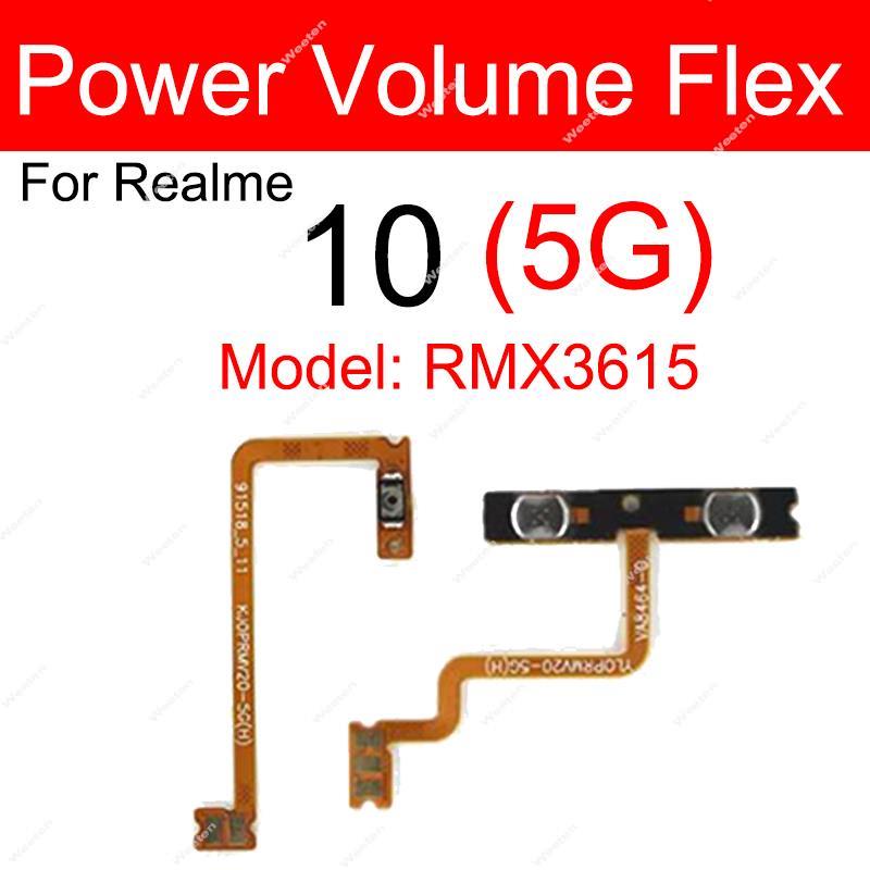 Power Volume Flex Cable For Realme 10 11 Pro Plus 10S 11X 4G 5G On OFF Power Volume Switch Side Keys Flex Cable Parts. 