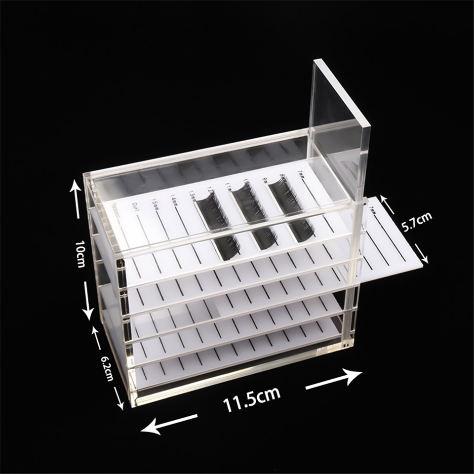 【All Of Me】5 Layer Eyelash Storage Acrylic Lash Pallet For Individual Volume Lash Display Stand Makeup Tools. 