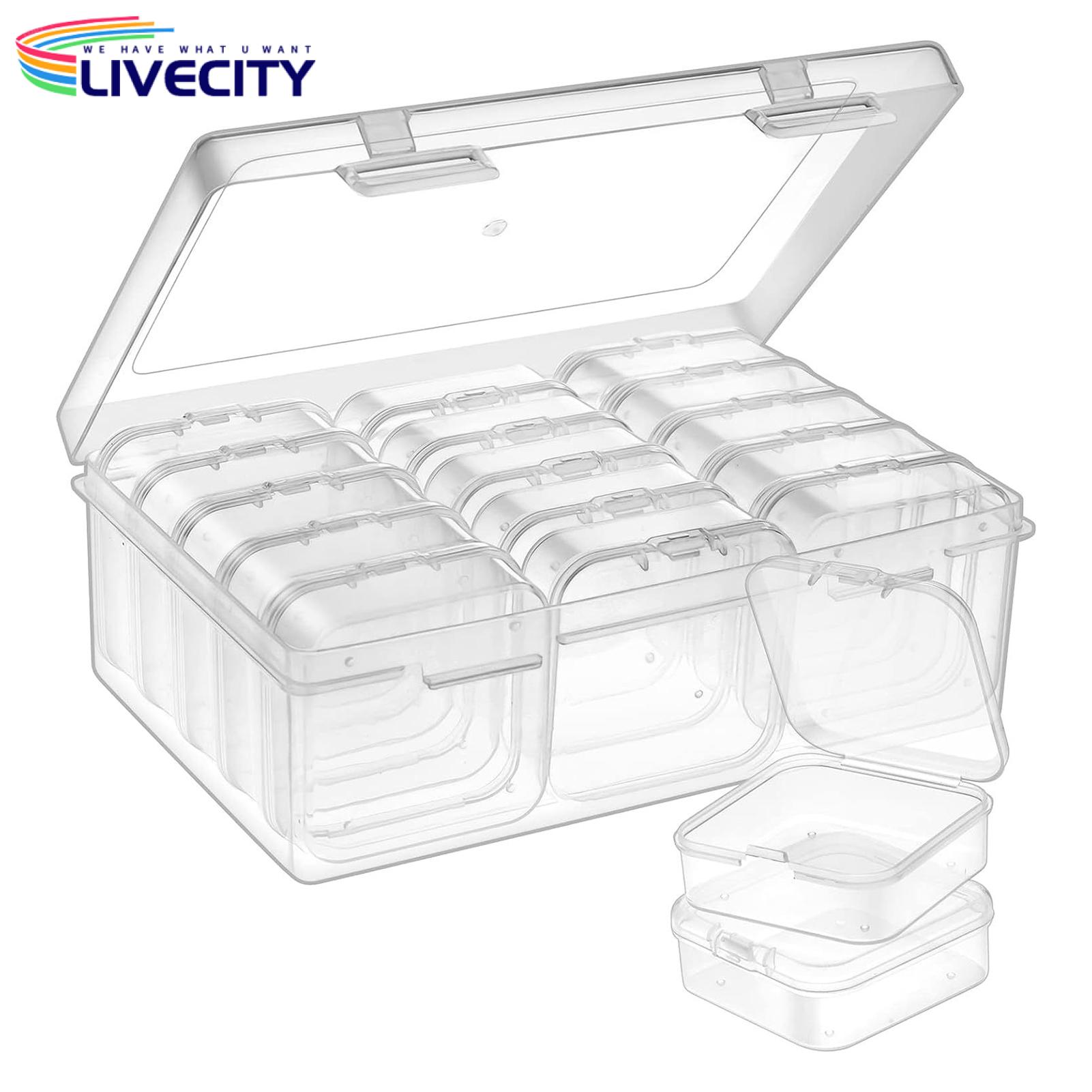 Durable Plastic Organizer Mini Transparent Bead Storage Box Portable Organizer for Small Items Buyers' Choice