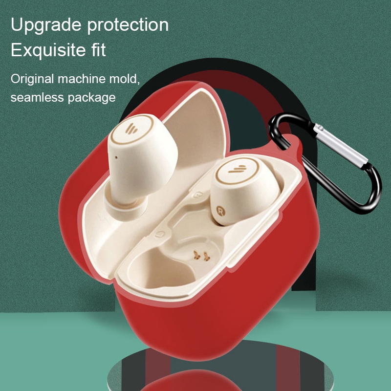 For Edifier TWS1 Pro Pure Color Bluetooth Earphone Silicone Case. 