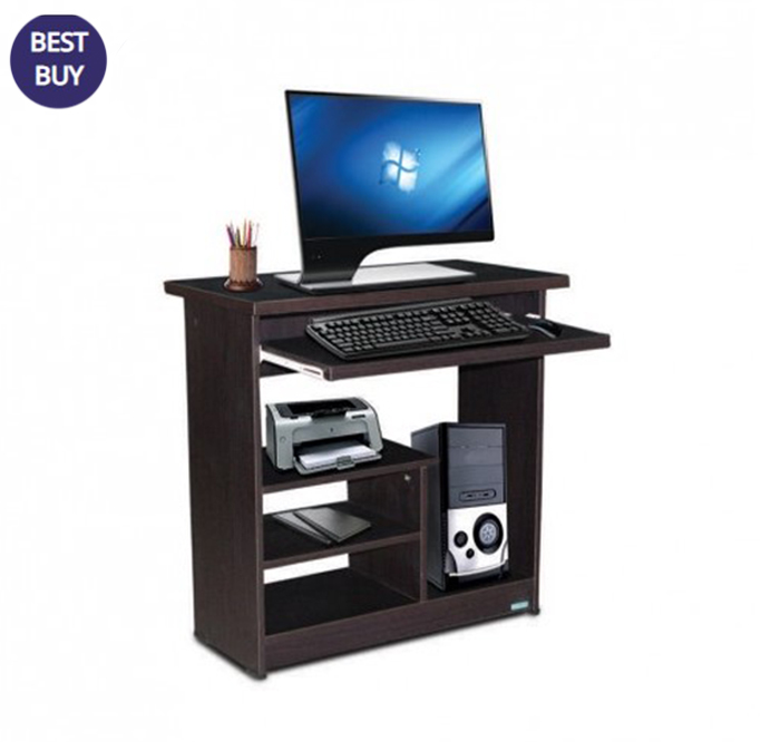 Computer Table with Storage Shelves Laptop Table & Writing Desk by BM Furniture. 